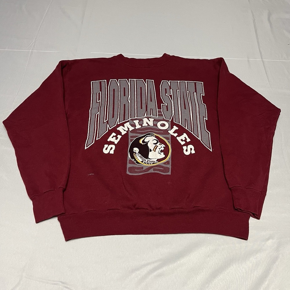 Vintage Florida State Seminoles Crewneck Sweatshirt  Burgundy Artex USA Size M